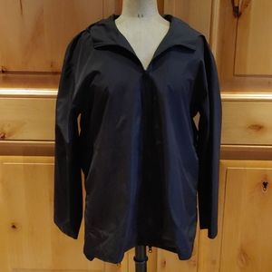 NWOT Black DKNY Nylon Double Zipper Hooded Jacket